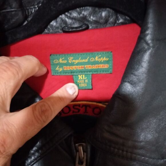 Vintage Leather Jacket The England Nappa Boston Traders - Picture 5 of 14